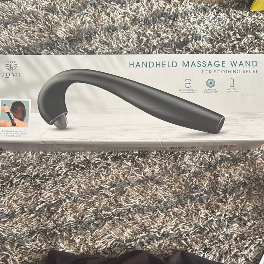 Lomi Black Handheld Massage Wand NEW